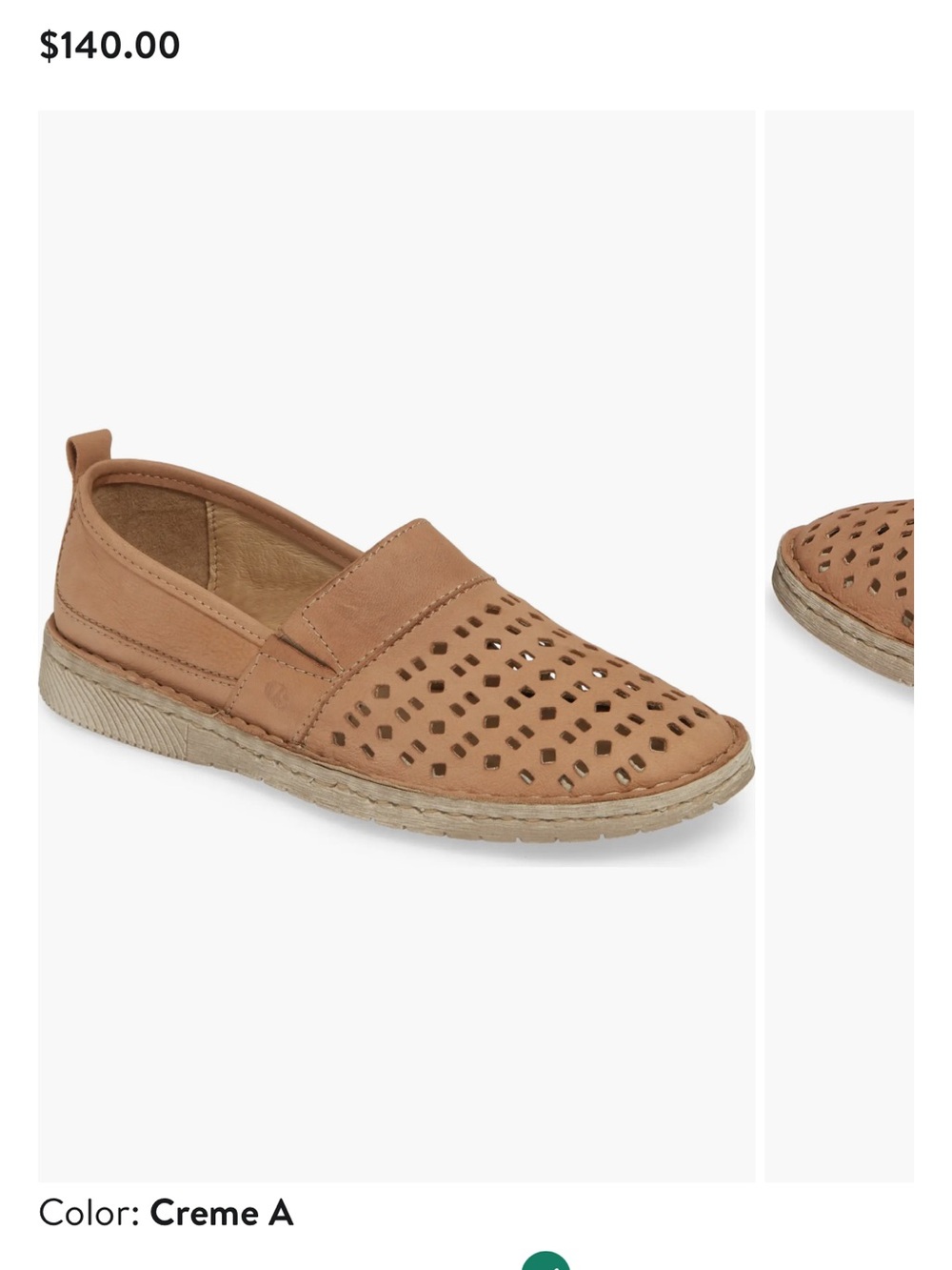 Josef Seibel Sofie 27 Tan Perforated Slip-On Loafers.